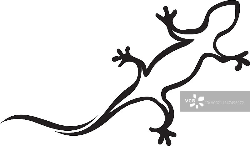 蜥蜴变色龙壁虎黑色剪影图片素材