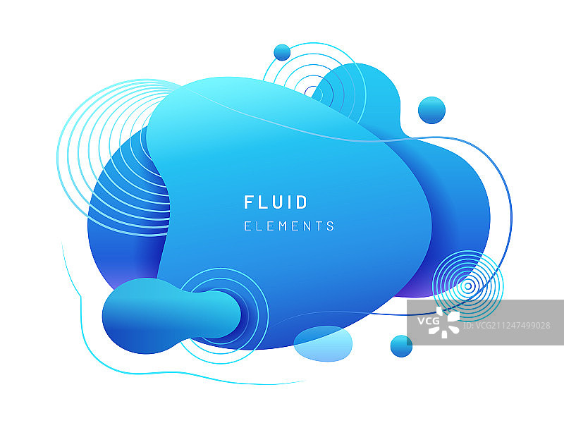 3D抽象蓝色流体图片素材