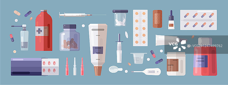 医疗工具和药品合集图片素材