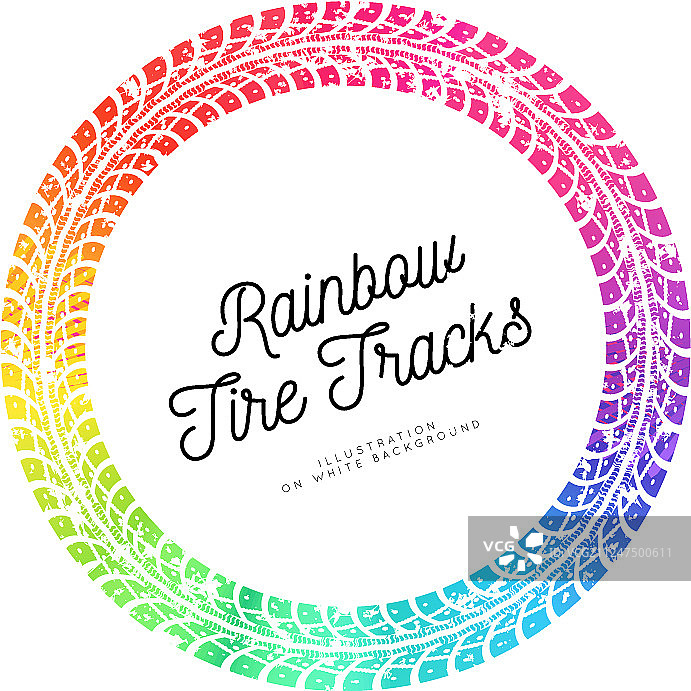 彩色轮胎痕迹图片素材