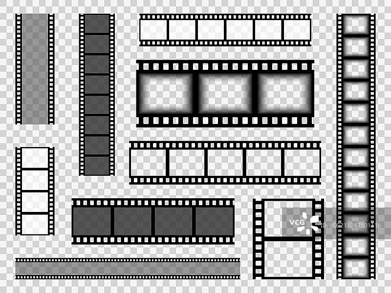 电影胶片模板电影单色边框图片素材