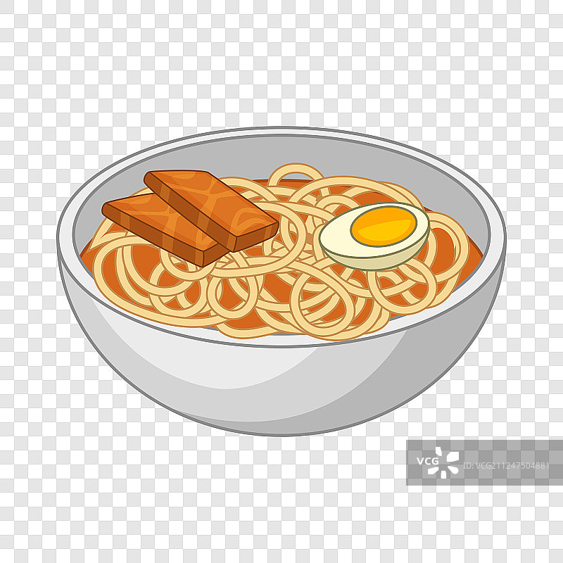 乌冬面卡通图标图片素材