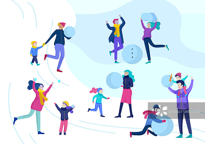 人们穿着冬装或外套图片素材