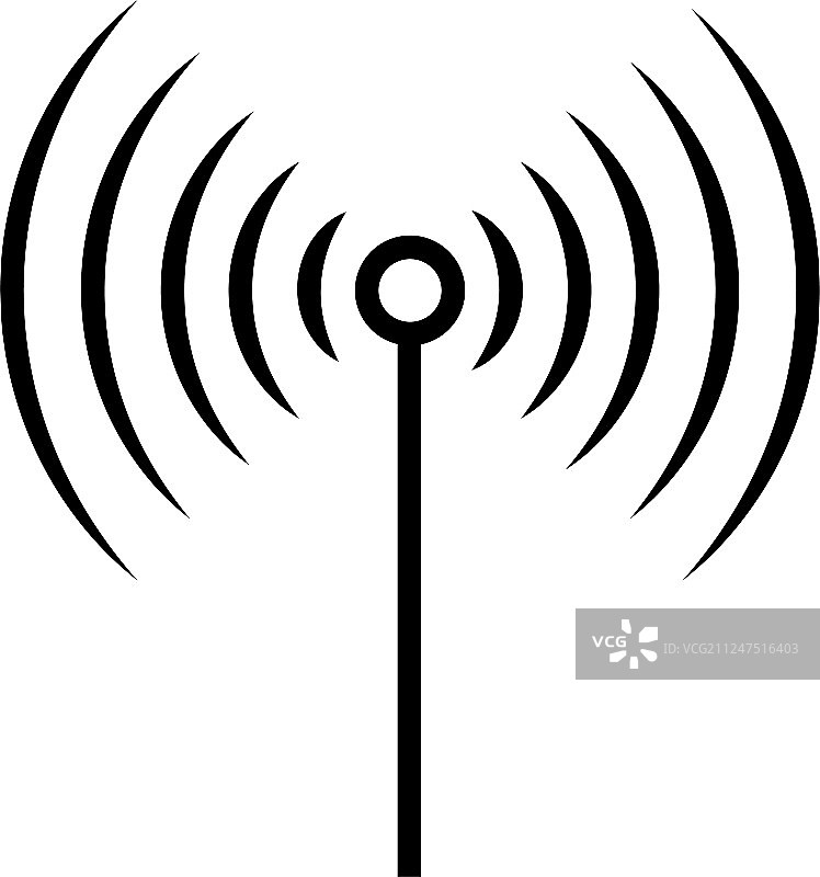 天线图标，手机信号塔通信图标图片素材