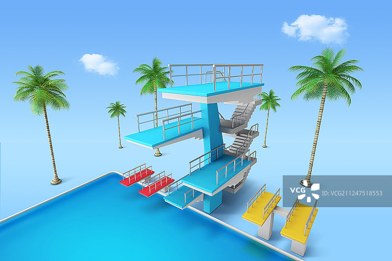 水上乐园3D渲染图设计012图片素材