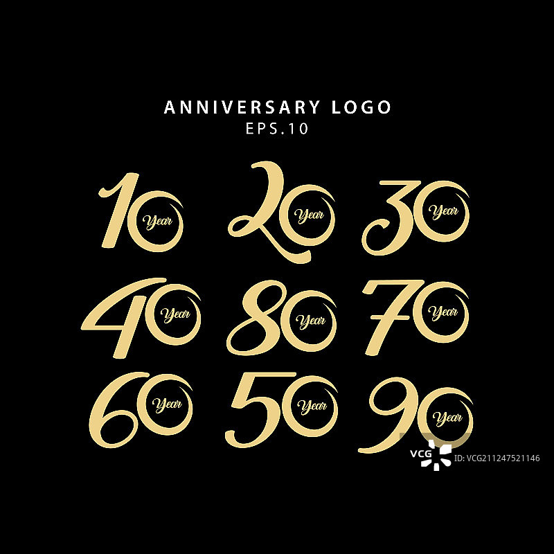 周年纪念套装模板设计图片素材