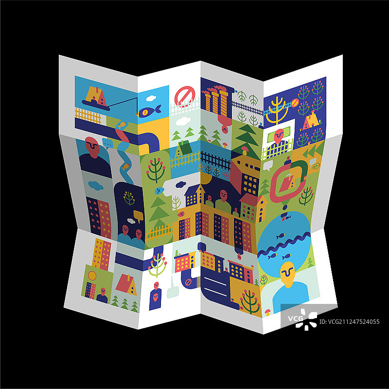 城市地图本地房屋建筑图片素材