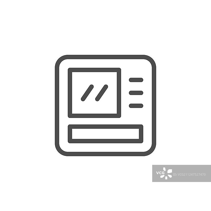 ATM界面线性现代图标图片素材