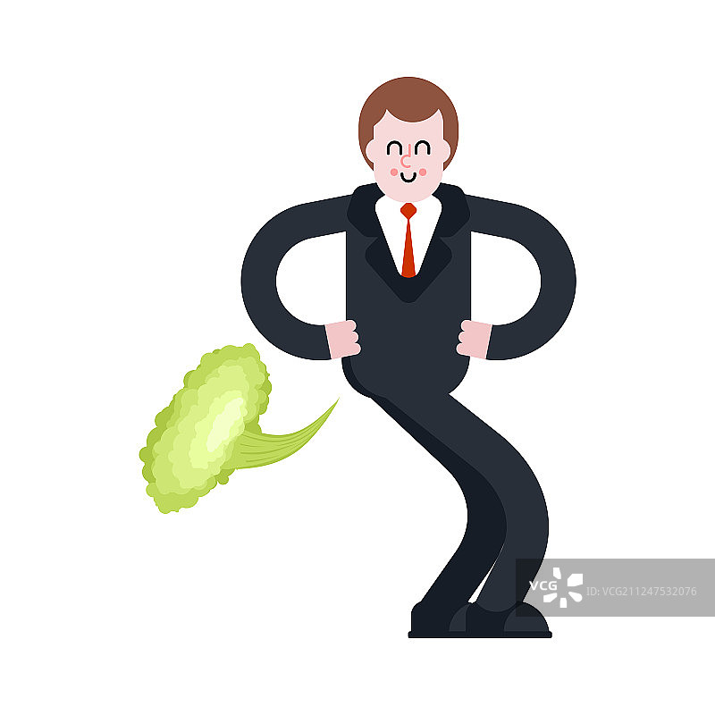 放屁的男人与难闻的气味云图片素材