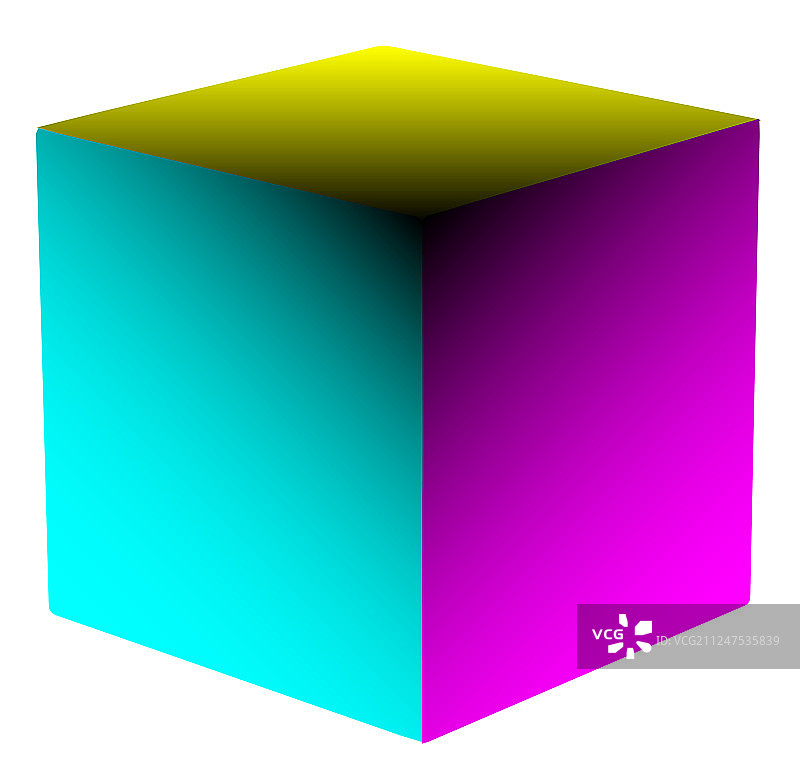 cmyk立方体图片素材