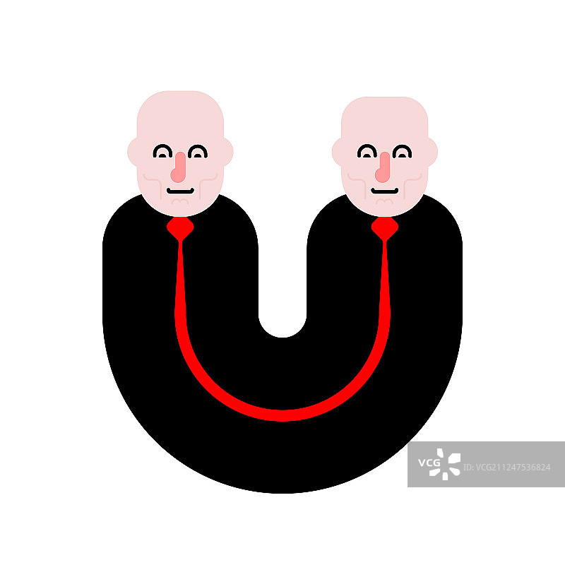 分离的连体双胞胎图片素材