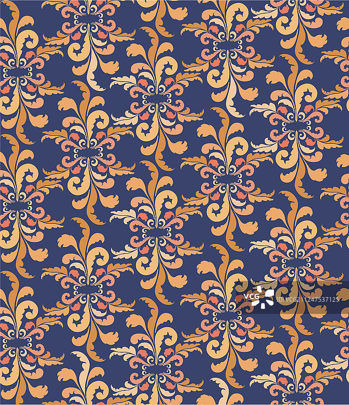 抽象花卉民族图案几何花卉图片素材