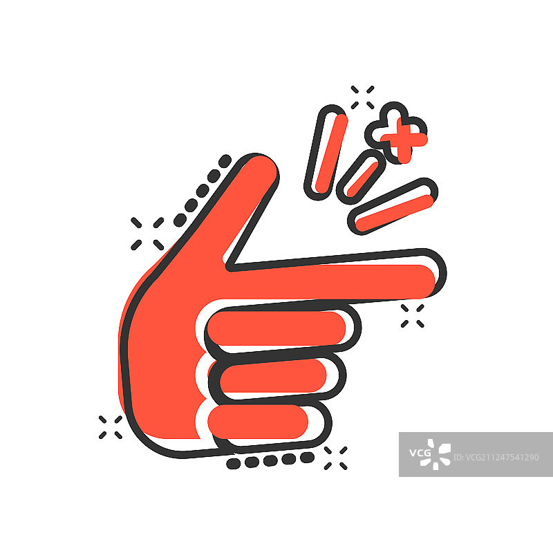 漫画风格的响指图标图片素材