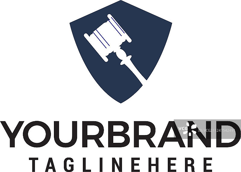 法官锤子logo设计概念模板图片素材