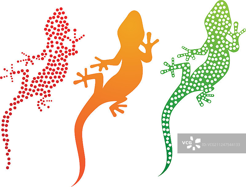 蜥蜴变色龙壁虎黑色剪影图片素材