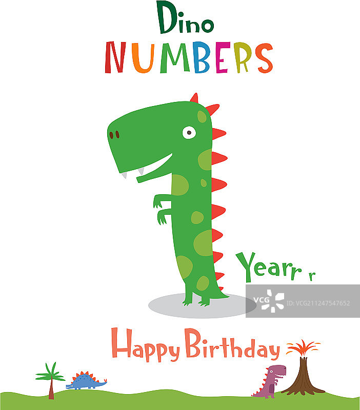 恐龙造型的数字1图片素材
