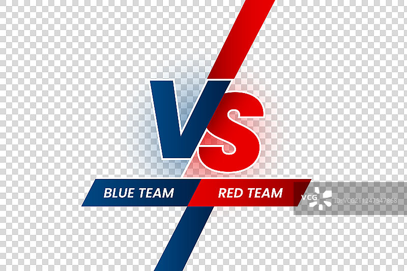 红色对蓝色团队的战斗标题图片素材