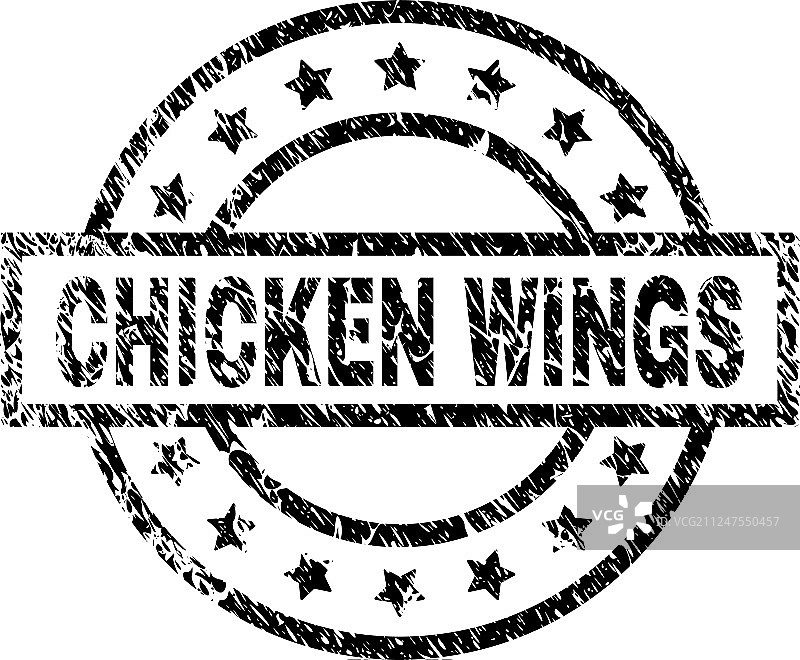 炸鸡翅划痕纹理印章图片素材