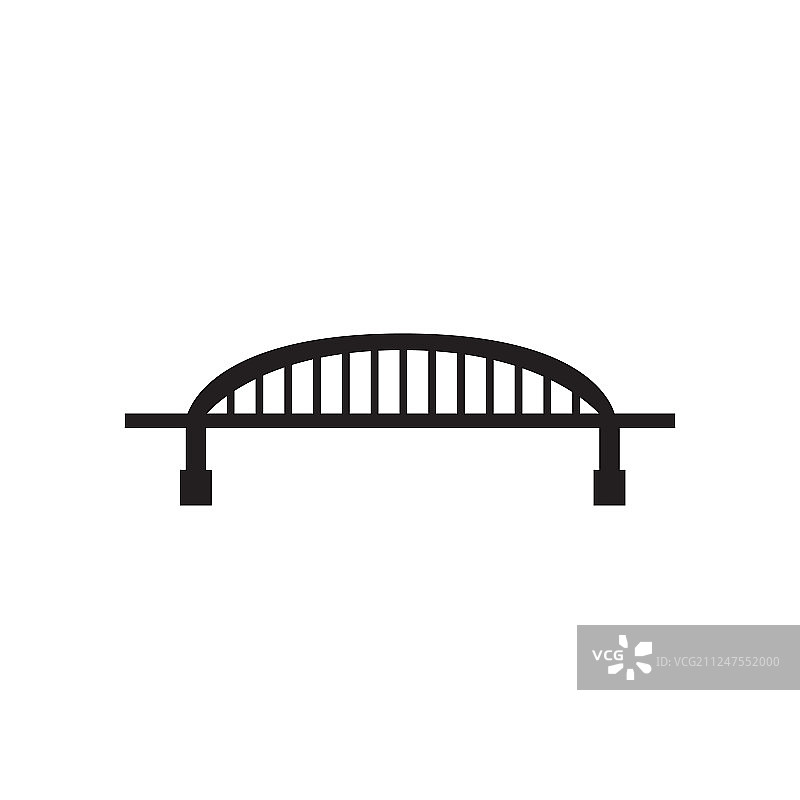 白色背景上的桥梁图标图片素材