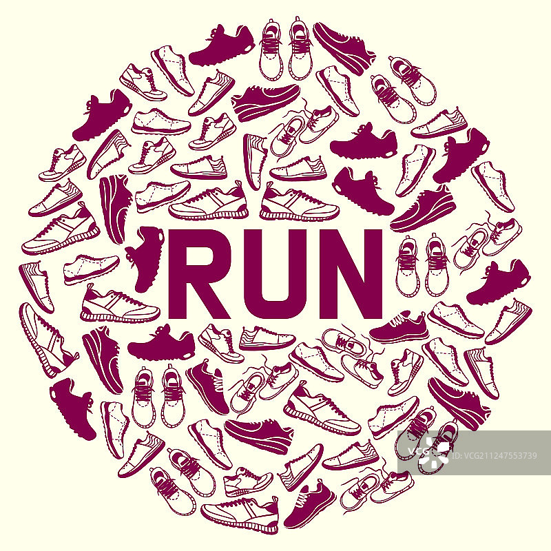 跑得更快字母海报跑鞋图片素材