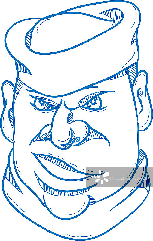 愤怒的水手卡通头像图片素材