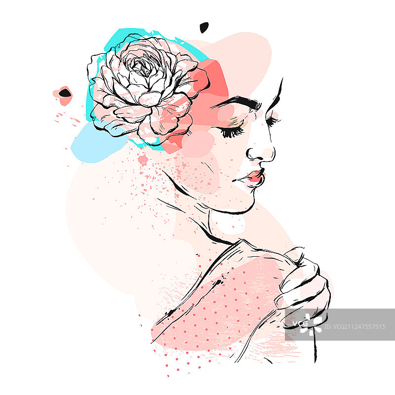 手绘抽象纹理拼贴图片素材