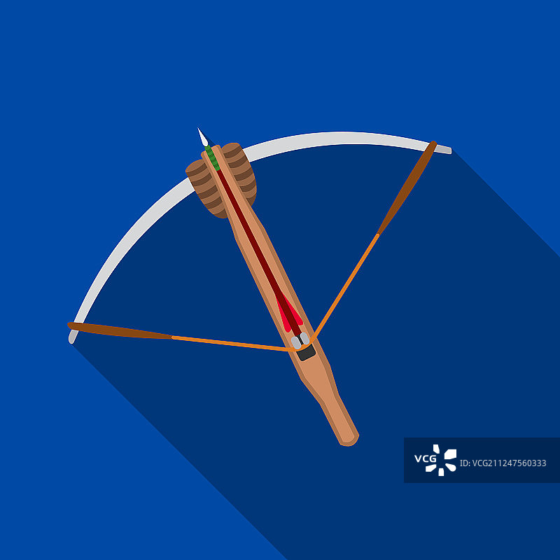 十字弓武器扁平图标图片素材