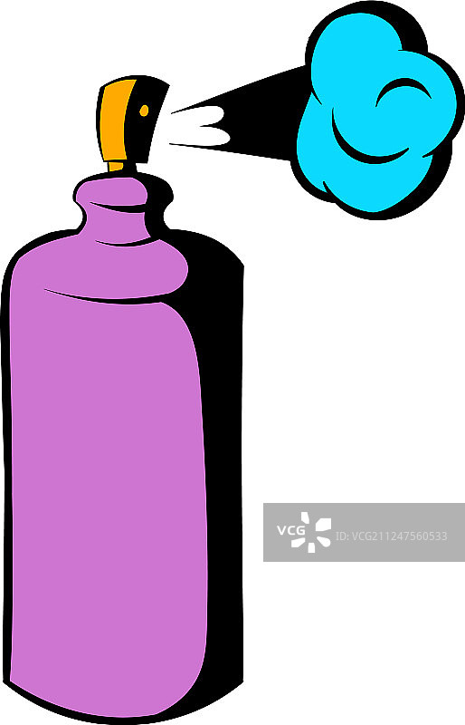 使用中的喷雾罐卡通图标图片素材