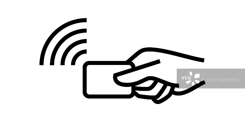 非接触式支付信用卡和手势支付图片素材