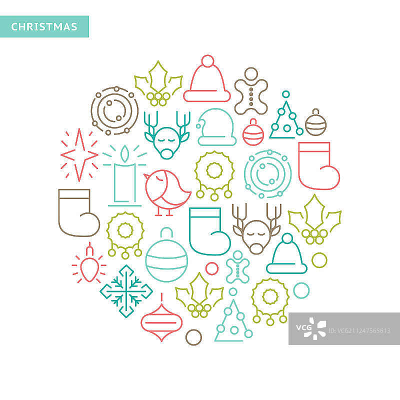 圣诞节图标集图片素材