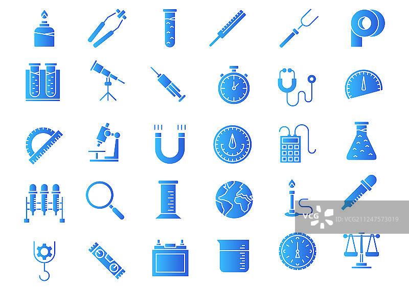 实验室设备渐变图标图片素材