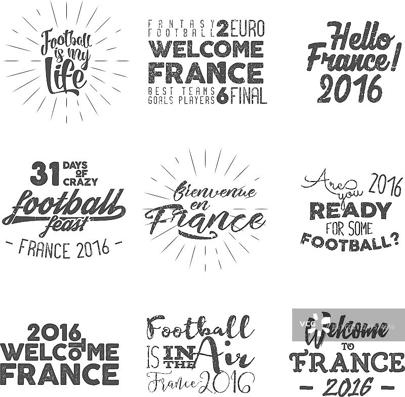 欧洲足球标签：2016足球叠加素材图片素材