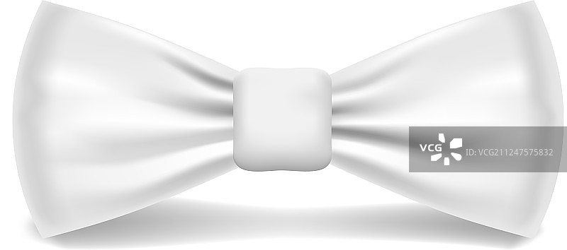 逼真的白色领结图标图片素材