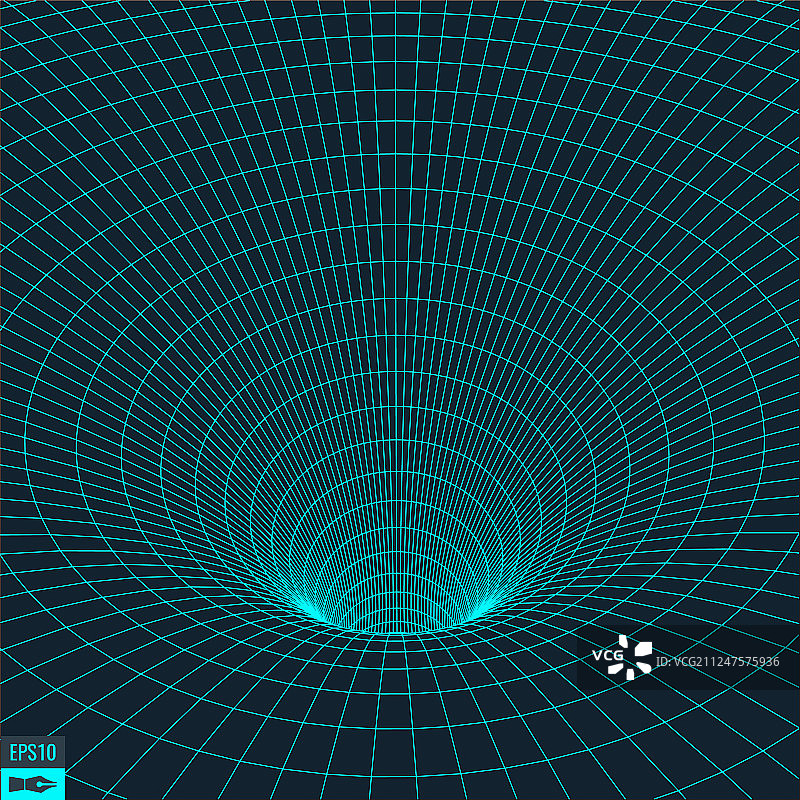 线框圆环背景虫洞图片素材