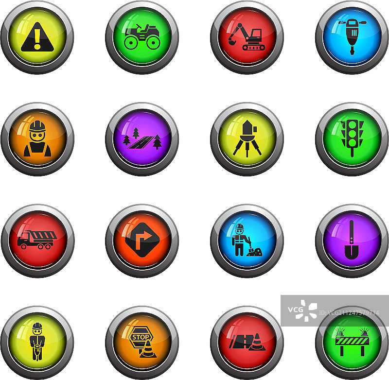 道路维修图标合集图片素材