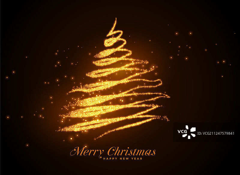 闪耀的圣诞树背景图片素材