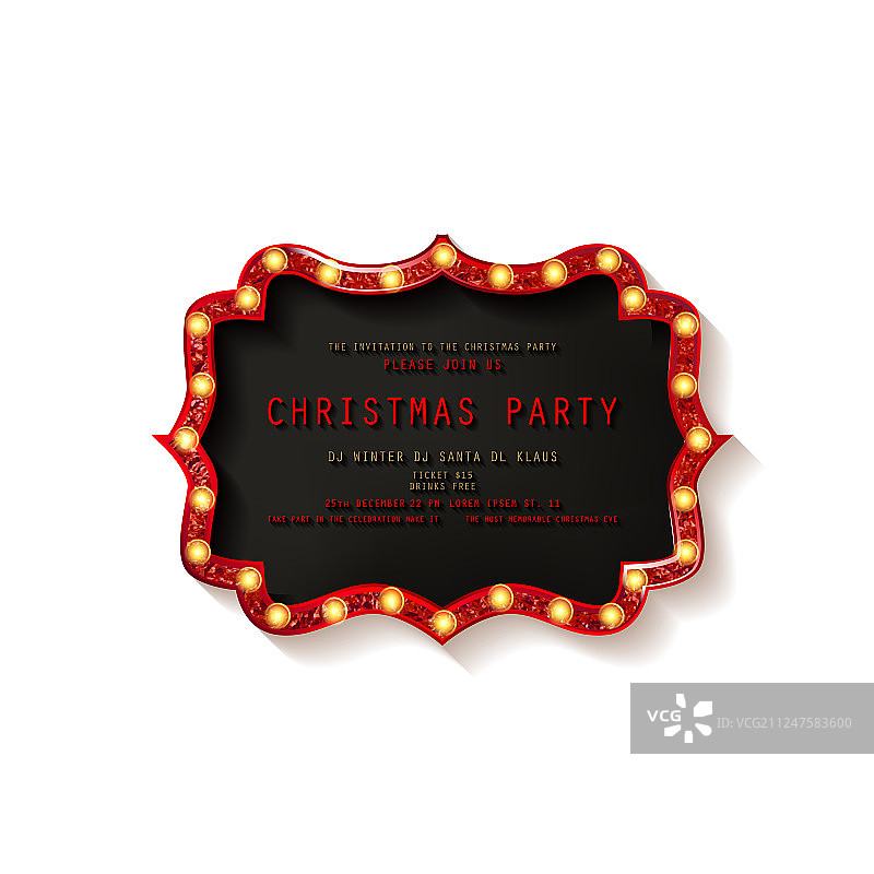 圣诞派对邀请海报图片素材