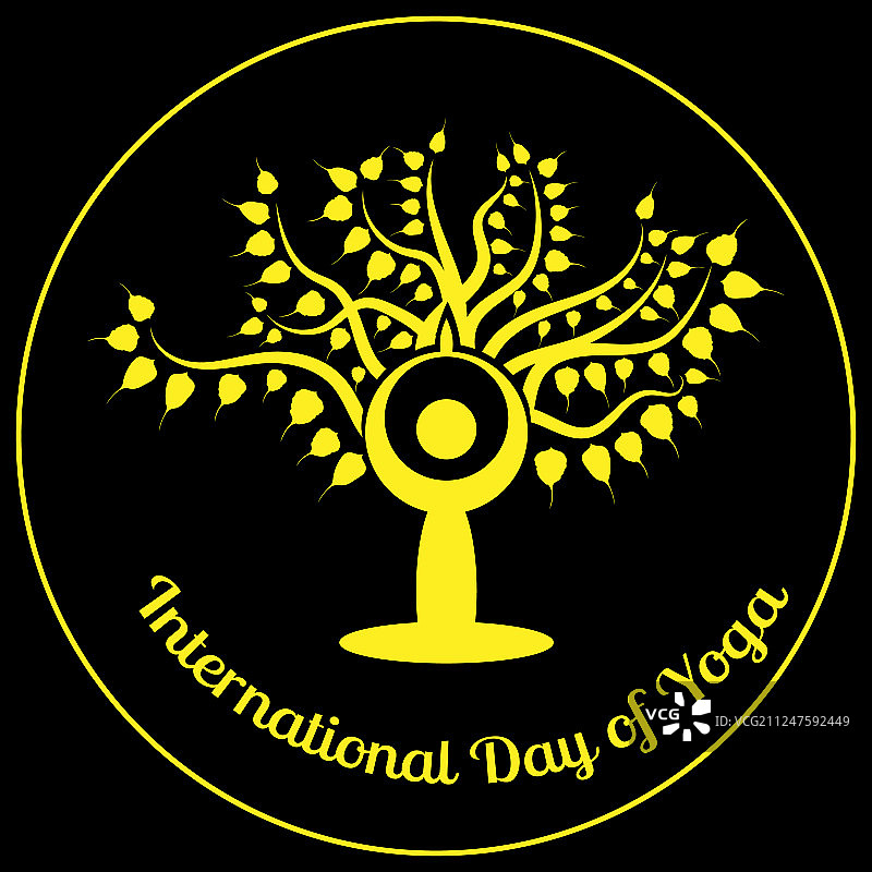 国际瑜伽日：人物剪影图片素材