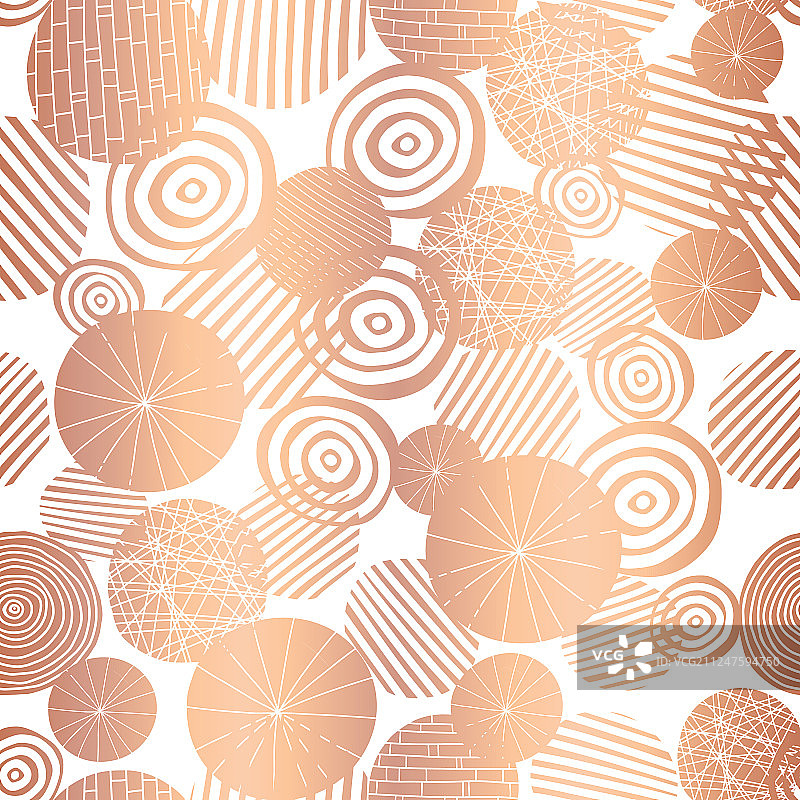 玫瑰金铜箔纹理圆形图案图片素材