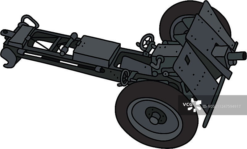 深灰色旧炮图片素材