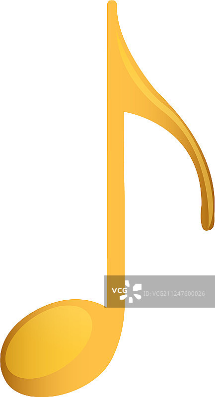 金色背景上的八分音符图片素材