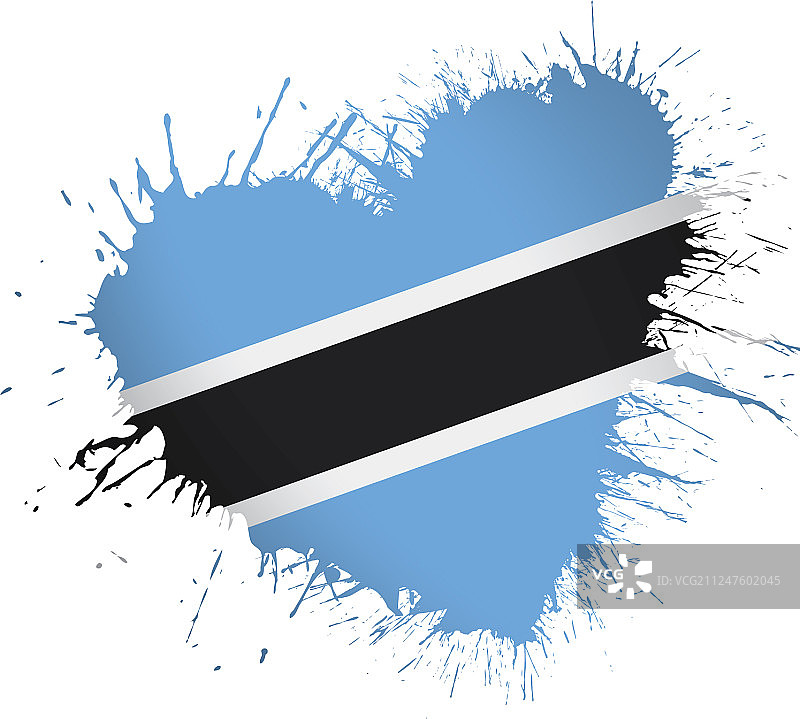 博茨瓦纳国旗上有白色图片素材