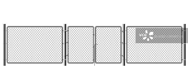 逼真金属链条围栏艺术设计大门图片素材