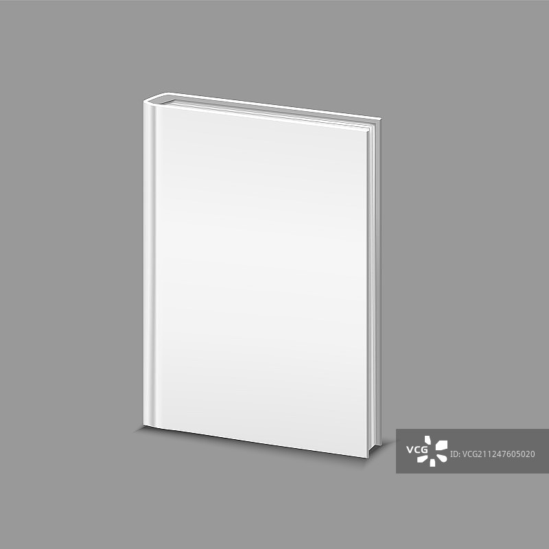 逼真细致的3D白色空白精装书图片素材
