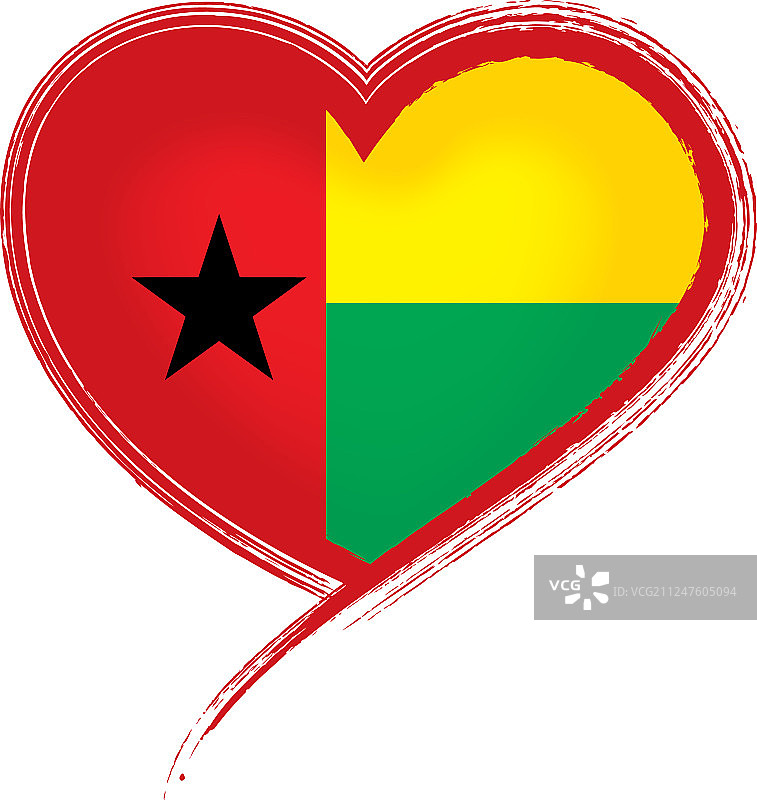 几内亚比绍国旗上有白色图片素材