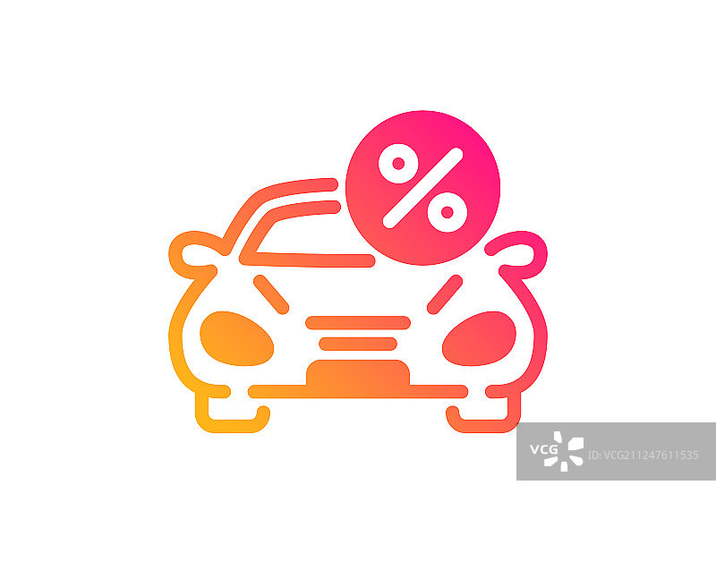 汽车租赁百分比图标运输贷款标志图片素材
