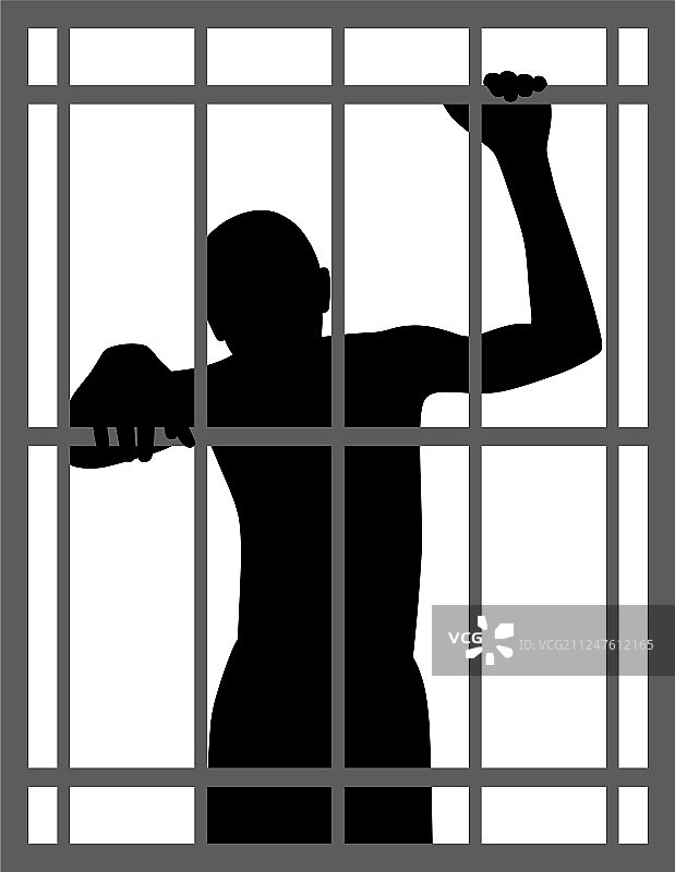 监狱里的男人图片素材