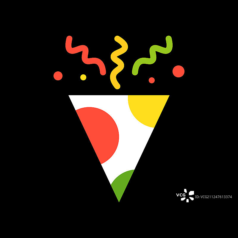 新年帽子和派对礼花图片素材