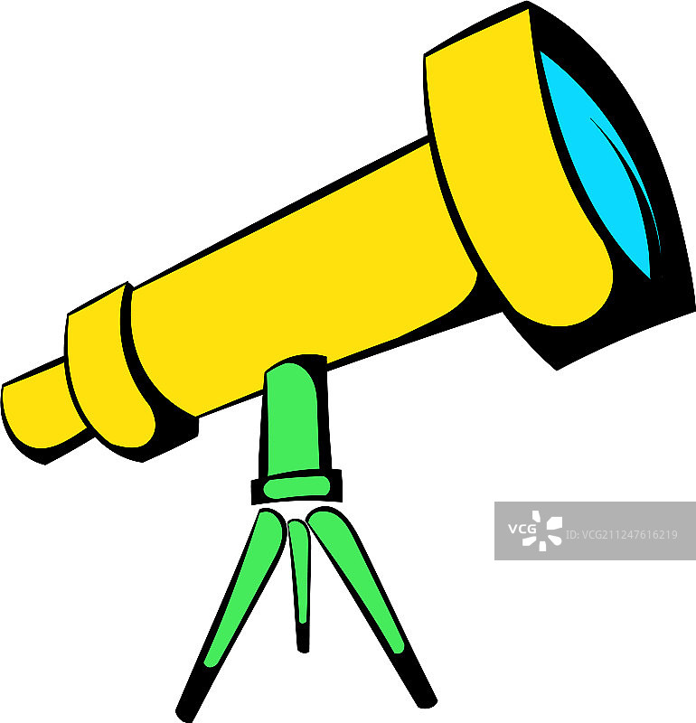 卡通望远镜图标图片素材