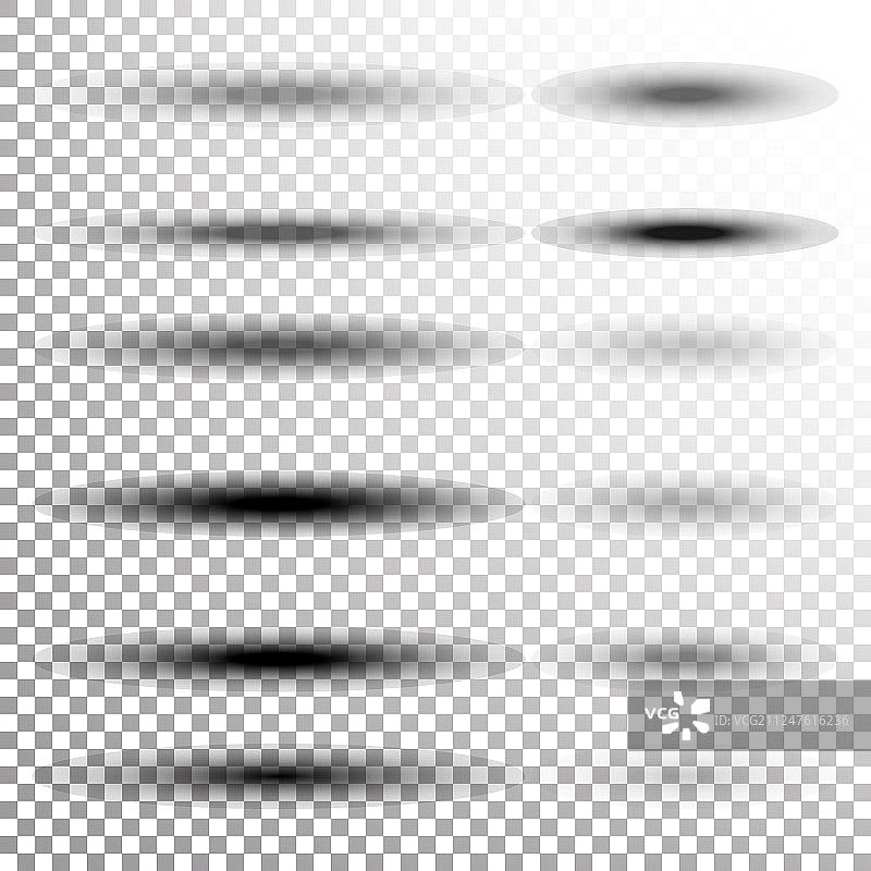 透明柔和阴影椭圆图片素材